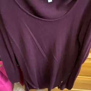 Plum Long Sleeve tunic sweater